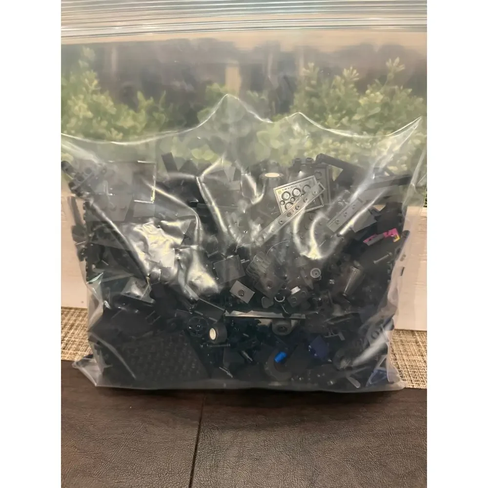 2.1 lbs of Black Lego Bricks. 100% Authentic Parts And pieces!